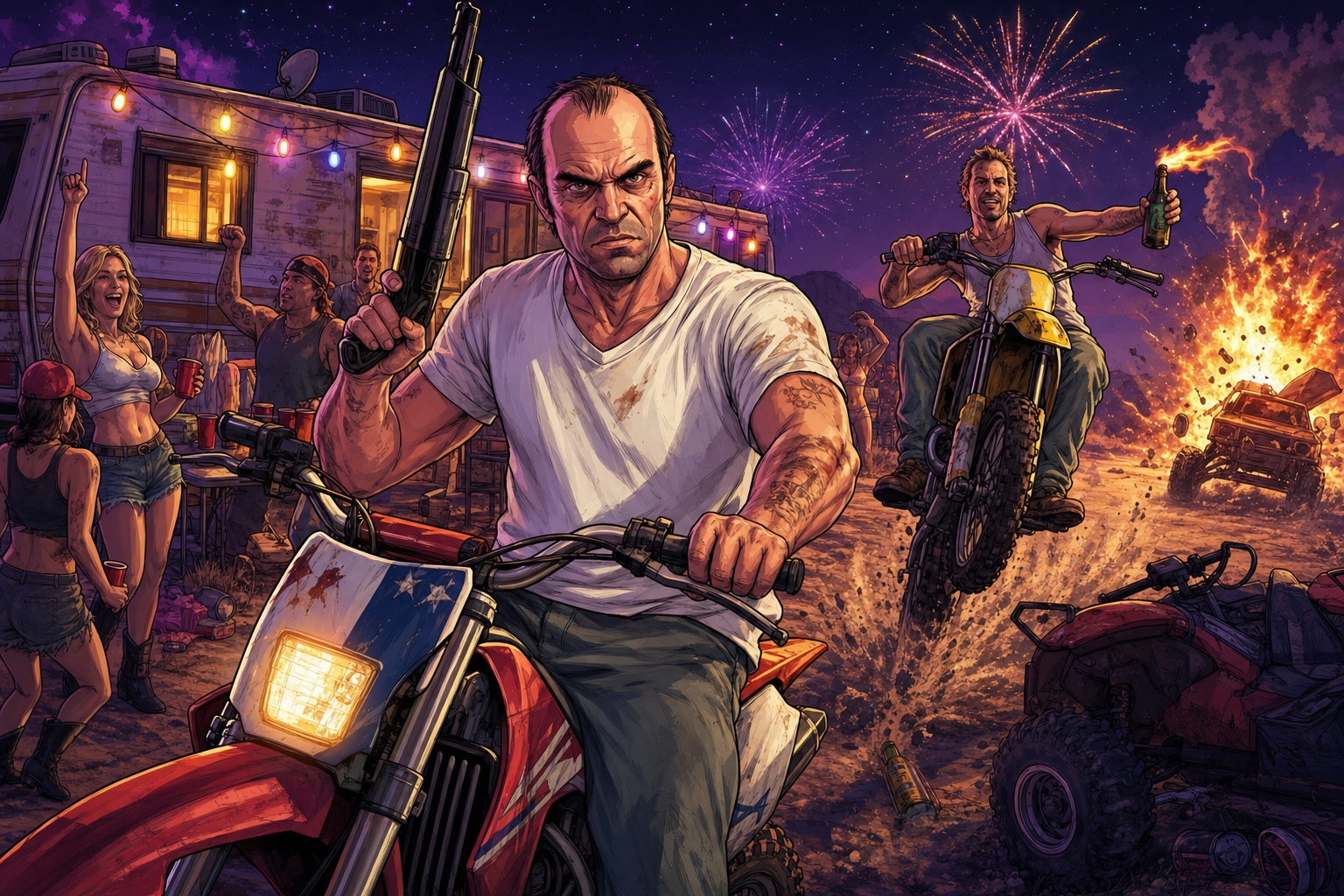 Sandy Shores night chaos